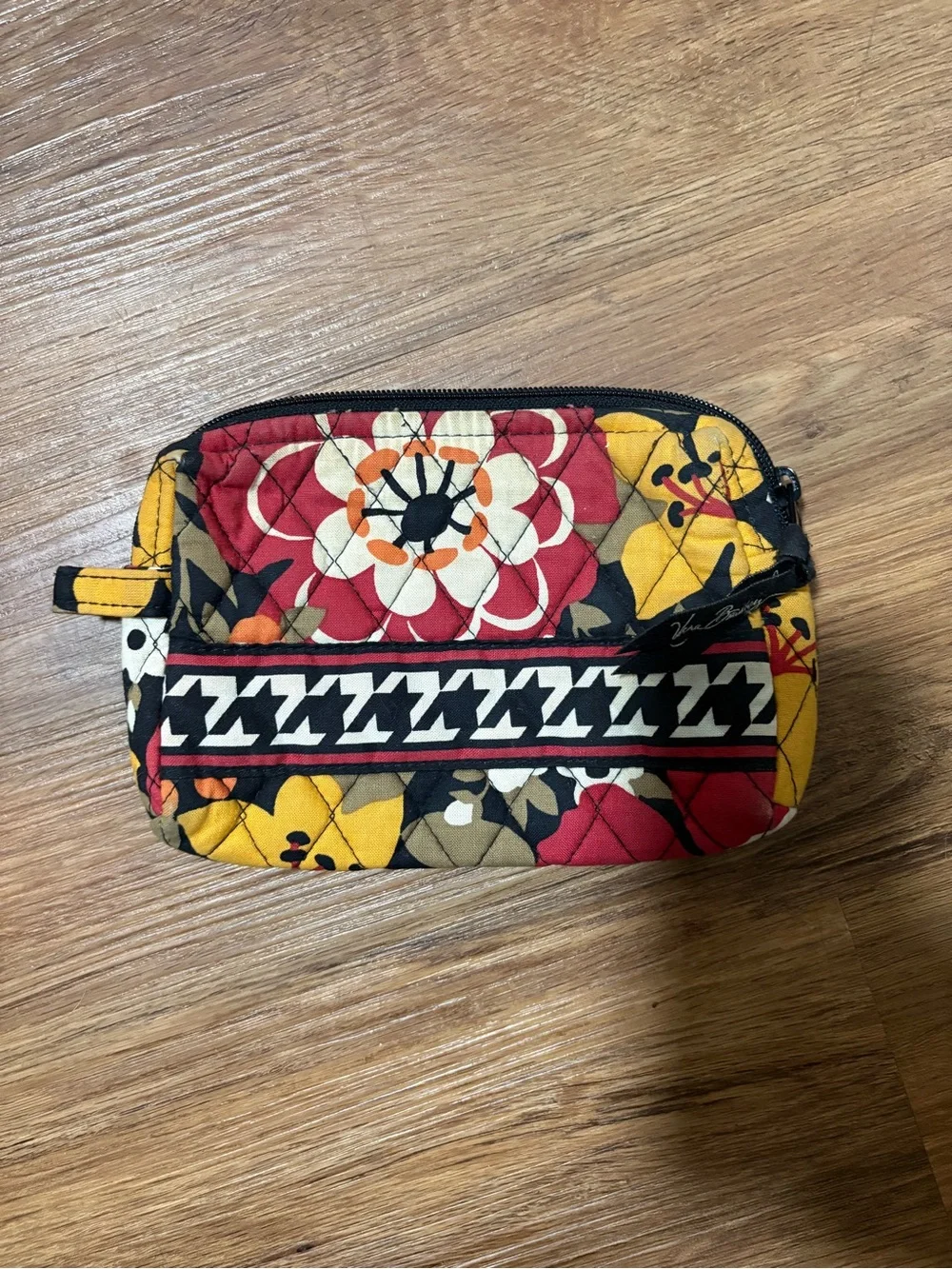 Vera Bradley Canterberry Magenta Cosmetic Bag‎ & Zip Pouch Set Retired Floral